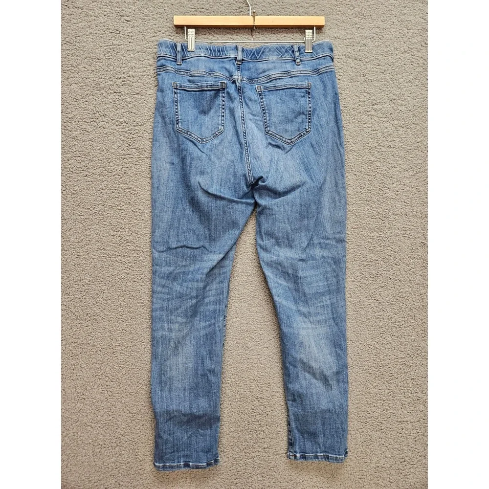 J. Jill Boyfriend Straight Leg Ankle Jeans 16P Blue Stretch Denim Petite